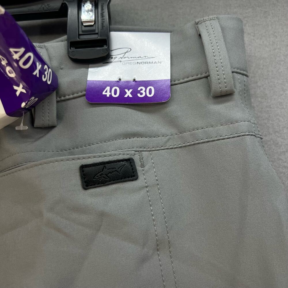 NWT Greg Norman Golf Pant Men's 40x30 Grey Ultimate Stretch Straight Leg - Picture 8 of 15